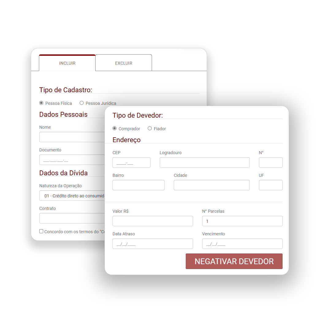 Painel de negativação Checkcred
